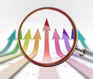 Indicators Arrow sign of winner of a competition, arrow series