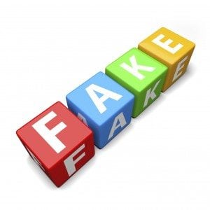 Fake Learning fake word made of colorful toy blocks